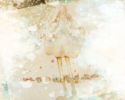  blonde_hair dress flowers ia kabe_neko long_hair polychromatic vocaloid 