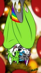  4k 9:16 absurd_res alternate_rainbow_pride_colors alternate_species anthro bat black_nose blakefox canid canine canis digital_media_(artwork) domestic_dog duo fidget_the_fox fox fur green_body green_eyes green_fur hair hi_res hug husky kyro_the_husky lgbt_pride male male/male mammal markings megabat multicolored_markings nordic_sled_dog pride_color_markings pride_colors rainbow rainbow_pride_colors signature smile spitz tongue transformation upside-down white_body white_fur 