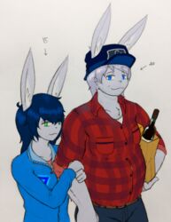  absurd_res anthro daughter_(lore) duo father_(lore) father_and_child_(lore) father_and_daughter_(lore) female hair hi_res lagomorph leporid male mammal parent_(lore) parent_and_child_(lore) parent_and_daughter_(lore) perkins_jonathan_lotty rabbit raura_lotty zzinhimsum 