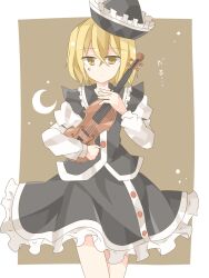  bad_id bad_pixiv_id blonde_hair female hat instrument kuromari_(runia) lunasa_prismriver short_hair solo touhou violin yellow_eyes 