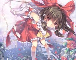  abyss_of_parliament brown_hair hakurei_reimu japanese_clothes miko touhou 