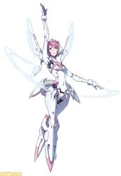  alisa_boskonovich alternate_costume android bad_link bodysuit female koyama_shigeto mecha_musume official_art pink_hair short_hair solo tekken tekken_tag_tournament_2 watermark wings 