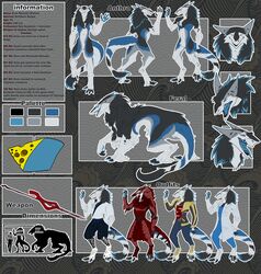  2022 4_fingers 4_toes absurd_res angry anthro armor black_clothing blue_body blue_claws blue_clothing blue_eyes blue_fur blue_mane blue_pawpads blue_tail blue_tongue casual_clothing claws closed_eyes clothing coat english_text eran_morkon feet feral fingers flat_colors fur gas_mask grey_body grey_fur grey_mane grey_tail happy hi_res lab_coat looking_at_viewer male mane mask measurements melee_weapon model_sheet multicolored_body multicolored_clothing multicolored_fur multicolored_mane multicolored_tail omez open_mouth pawpads polearm pupils red_armor red_clothing sergal simple_background slit_pupils solo spear syringe_spear tail tail_tuft text toes tongue topwear tuft two_tone_mane vilous weapon white_body white_clothing white_fur white_tail yellow_clothing 