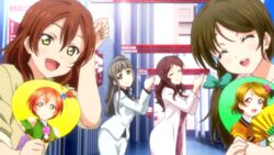  4girls animated animated dancing hoshizora_rin&#039;s_mother koizumi_hanayo&#039;s_mother long_hair love_live!_school_idol_project minami_kotori&#039;s_mother mother multiple_girls nishikino_maki&#039;s_mother 