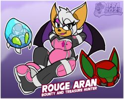  5:4 alien alternate_universe anthro bat border english_text female ifra mammal metroid metroid_(species) nintendo rouge_the_bat sega sonic_the_hedgehog_(series) text white_border 