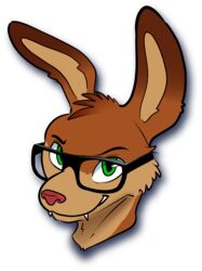  alpha_channel anthro brown_body brown_fur brown_hair eyewear fur glasses green_eyes hair jak_and_daxter long_ears looking_at_viewer male mammal mustelid naughty_dog nowa_ottsel nowatheottsel ottsel solo sony_corporation sony_interactive_entertainment teeth 