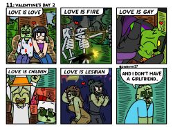  creeper dave_(slamacow) dave_the_zombie enderbrah epic_minequest happy_valentine highres jessica_zombie_(zeddunes27) john_zombie larry_zombie mindy_hillman_(zeddunes27) minecraft non-web_source skelegun skelegun_and_zombie valentine yuri zamination zeddunes27 zg_hillman_(zeddunes27) zombie_girl zombie_girl_s_family 