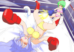  2girls boxing boxing_gloves multiple_girls original punching user_ccdr4734 