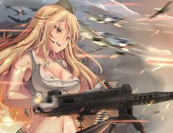  cleavage girls_frontline gun m2hb_(girls_frontline) septet_(zrca_janne) 