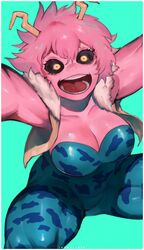  1girls 2d armpit_crease armpits big_breasts boku_no_hero_academia female female_focus female_only full_color fully_clothed hero_outfit_(mha) hi_res horns ibuo mina_ashido my_hero_academia no_penetration no_sex pink_hair pink_skin solo solo_female solo_focus voluptuous 