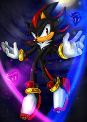  2013 anthro big_eyes big_head clothing danielasdoodles eulipotyphlan gloves handwear hedgehog hi_res male mammal sega shadow_the_hedgehog solo sonic_the_hedgehog_(series) toony 