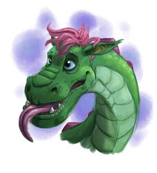  amethystbeetle avoid_posting disney don_bluth dragon elliot_(pete&#039;s_dragon) green_body green_scales male mythological_creature mythological_scalie mythology open_mouth pete&#039;s_dragon scales scalie simple_background smile solo tongue tongue_out 