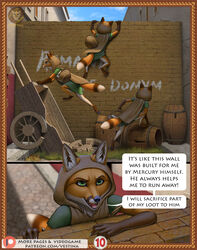  ancient ancient_furry_art ancient_rome anthro barrel brick_wall broken canid canine cart climbing climbing_wall clothing comic detailed_background english_text fox fur furry_rome graffiti hi_res male mammal orange_body orange_fur page_10 parkour roman rome solo spqr street teeth text thief tunic url vestina wall_(structure) window 