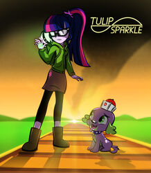  2019 atticus_(infinity_train) backpack biped black_nose boots bottomwear canid canine canis cartoon_network clothing collar collar_tag crossover crown dan232323 digital_media_(artwork) domestic_dog english_text equestria_girls eyewear female feral footwear friendship_is_magic glasses glowing glowing_tattoo green_eyes group hair hand_tattoo hasbro headgear heart_collar_tag heart_symbol heart_tag hoodie human humanoid infinity_symbol infinity_train leggings legwear machine male mammal multicolored_body multicolored_hair my_little_pony number number_tattoo one-one parody purple_body robot skirt spike_(eg) symbol tag_(disambiguation) tattoo text tongue topwear tulip_olsen twilight_sparkle_(eg) 