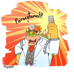  2020 anthro bowser claws close-up closed_eyes collar dialogue doctor dr._bowser dr._mario dr._mario_world english_text exclamation_point fangs green_body green_skin hair happy head_mirror headgear horn king koopa male mario_bros medical_instrument medicine multicolored_body multicolored_skin nintendo open_mouth orange_hair pink_tongue raised_arm reptile royalty scalie scientific_instrument sharp_teeth shell short_hair smile solo spiked_collar spikes standing tan_body tan_skin teeth text thegreyzen tongue yellow_body yellow_skin 