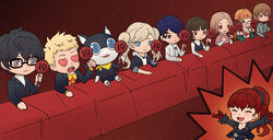  +_+ 5boys 5girls akechi_gorou amamiya_ren black_cat black_hair blonde_hair blue_eyes braid brown_eyes brown_hair chibi commentary_request crown_braid feline glasses heart heart-shaped_eyes jolker kitagawa_yuusuke long_hair morgana_(persona_5) multiple_boys multiple_girls niijima_makoto okumura_haru orange_hair persona persona_5 persona_5_the_royal ponytail red_hair sakamoto_ryuuji sakura_futaba school_uniform short_hair shuujin_academy_school_uniform smile takamaki_anne thumbs_up twintails yoshizawa_kasumi 