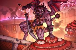  3:2 animal_humanoid ass belly big_belly big_breasts big_butt breasts cake dessert detailed_background draconic dragon dragon_humanoid expansion expansion_sequence female food hi_res huge_belly huge_breasts huge_butt humanoid hyper hyper_belly hyper_breasts hyper_butt immobile immobilization male mobidly_obese monster moomis morbidly_obese morbidly_obese_female multiple_scenes mythological_creature mythological_scalie mythology obese obese_female overweight overweight_female scalie sequence thick_thighs weight_gain wide_hips 