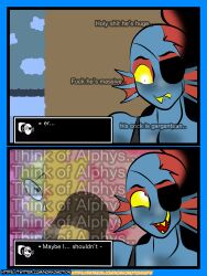  2girls alphys english english_text female nokkomotion safe safe_for_work text toby_fox undertale undertale_(series) undyne 