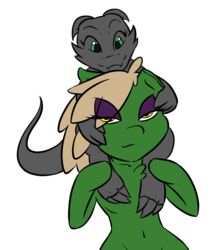  anthro carrying_another duo equid equine female feral hi_res horse kobold mammal piggyback pony pooky_(pooky&#039;s_goodra) telsie 