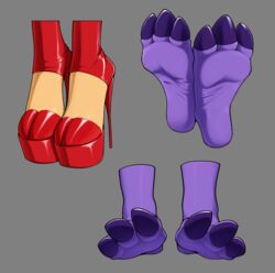  antelope anthro badroy badroy_(character) bovid claws clothing colored_nails colored_toenails disney feet female foot_fetish foot_focus footwear gazelle gazelle_(zootopia) hi_res high_heels hooves male mammal nails reptile scalie snake toe_claws toenails toes zootopia 