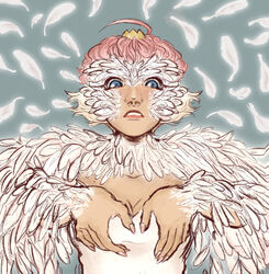  ahoge anatid anatid_humanoid animal_humanoid anseriform anseriform_humanoid avian avian_humanoid ballet bird bird_humanoid clothed clothing clownwry crown dancing feathers female hair headgear hi_res humanoid pose princess_tutu princess_tutu_(character) solo swan_humanoid white_body white_feathers winged_humanoid wings 