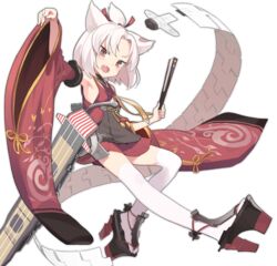  animal_ears arm_up azur_lane bare_shoulders black_footwear blush brown_eyes commentary detached_sleeves doremi_(doremi4704) female folded_fan folding_fan hair_between_eyes hand_fan holding holding_fan japanese_clothes kimono long_sleeves looking_at_viewer oerba_yun_fang open_mouth parted_bangs platform_footwear platform_heels pleated_skirt red_kimono red_skirt short_hair short_kimono shouhou_(azur_lane) shouhou_(retrofit)_(azur_lane) simple_background skirt sleeveless sleeveless_kimono solo tabi thighhighs white_background white_hair white_thighhighs wide_sleeves 