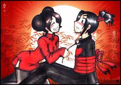  blush_lines blushing bondage garu pucca pucca_(franchise) tagme 