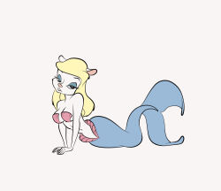  animaniacs anthro bedroom_eyes big_breasts blonde_hair breasts female hair long_hair looking_at_viewer mammal marine merfolk minerva_mink mink mustelid musteline narrowed_eyes open_mouth seductive solo split_form stanmort true_musteline warner_brothers wide_hips 