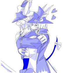  2025 4_fingers accessory ambiguous_anthro ambiguous_gender anthro arms_bent blue_and_white burmecian claws closed_eyes closed_smile clothed clothed_ambiguous clothed_anthro clothed_male clothing coat cropped_jacket digital_media_(artwork) duo eye_through_hair eyebrow_through_hair eyebrows eyelashes female_(lore) final_fantasy final_fantasy_ix finger_claws fingers freya_crescent fully_clothed fully_clothed_ambiguous fully_clothed_anthro fully_clothed_male furgonomics hair hat headgear headwear heart_symbol hug hugging_another hugging_from_behind jacket male male/ambiguous male_anthro mammal monochrome mouth_closed mouthless murid murine rat rat_tail ribbons rodent shaded sir_fratley smile snout square_enix standing tail tail_accessory tail_ribbon topwear translucent translucent_hair uni-6 