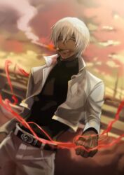  1boy bad_id bad_pixiv_id chiko_(d04099) cigarette kekkai_sensen male_focus manly solo white_hair zap_renfro 