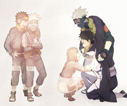  ghost half_mask hatake_kakashi multiple_persona naruto naruto_shippuuden nohara_rin oba-min trio uchiha_obito 