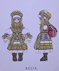  backpack boots concept_art dress female hat official_art relia_(star_ocean) standing star_ocean star_ocean_integrity_and_faithlessness 