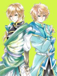  2boys chinese_clothes commentary_request curly_hair jiang_wei male_focus multiple_boys nishikanda_maneko ponytail shin_sangoku_musou zhong_hui 