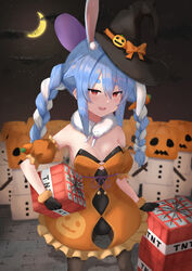  6mint animal_ears bunny_ears halloween hololive tagme usada_pekora witch 