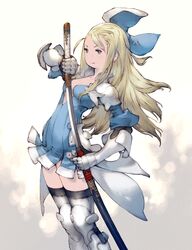  armor bravely_default bravely_second:_end_layer dress edea_lee square_enix sword weapon yoshida_akihiko 