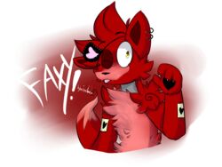  4:3 alpha_channel animatronic anthro canid canine digital_media_(artwork) eye_patch eyewear five_nights_at_freddy&#039;s fox foxy_(fnaf) hi_res machine male mammal mischenmeek one_eye_closed robot scottgames solo wink 