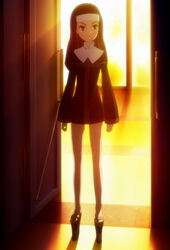  agnese_sanctis braid female habit high_heels highres kugimiya_rie nun photoshop_(medium) platform_footwear shoes solo stitched third-party_edit toaru_majutsu_no_index 