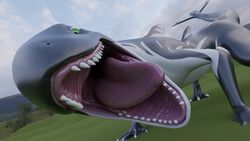  16:9 3d_(artwork) 4k absurd_res ambiguous_gender cetacean dangerous digital_media_(artwork) dolphin dragon feral field hi_res hybrid mammal marine miraroo monster mouth_shot mythological_creature mythological_scalie mythology oceanic_dolphin open_mouth orca outside plains quadruped racf92 scalie solo tail teeth tongue tongue_out toothed_whale widescreen 