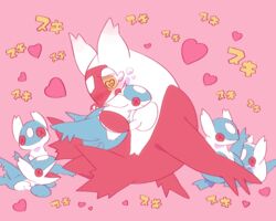  aritst_request furry hug latias open_mouth plush pokemon tears 