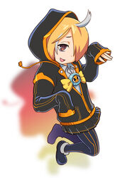  commentary_request cosplay hood hooded_jacket idolmaster idolmaster_cinderella_girls jacket kamen_rider kamen_rider_ghost kamen_rider_ghost_(cosplay) kamen_rider_ghost_(series) looking_at_viewer rider-tan shirasaka_koume ueyama_michirou 