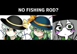  art_shift black_headwear blush breasts bright_pupils buttons closed_mouth collared_shirt diamond_button english_commentary english_text eyeball female frilled_shirt_collar frills green_eyes green_hair harukawa_moe_(style) hat hat_ribbon heart heart_of_string himuhino koishi_komeiji&#039;s_heart-throbbing_adventure komeiji_koishi light_green_hair long_sleeves looking_at_viewer meme multiple_style_parody no_bitches?_(meme) parody ribbon sentaku-bune_(style) shirt short_hair simple_background small_breasts style_parody subterranean_animism sun_hat third_eye touhou upper_body urban_legend_in_limbo wavy_hair white_background wide_sleeves yellow_ribbon yellow_shirt zun_(style) 