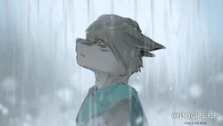  16:9 animated anthro clouded_leopard felid leopard male mammal pantherine raindrop raining short_playtime solo stampmats widescreen 