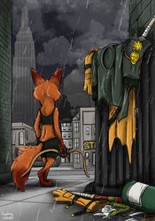  anthro canid canine clothed clothing disney fan_character female fox fur gloves_(marking) luna_wilde_(crewefox) mammal markings multicolored_tail red_body red_fox red_fur solo story story_at_source tail true_fox underwear ziegelzeig zootopia 