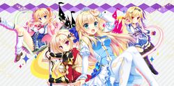  armor dress heroina_di_caballero_ista hontani_kanae kin-iro_love_riche kisaki_reina pantyhose saga_planets seifuku souma_ria sword sylvia_le_cruzcrown_sortil&egrave;ge_sisua thighhighs toranosuke 