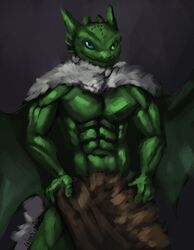  abs anthro big_muscles blue_eyes clothed clothing dragon dreamworks european_mythology fury_(httyd) green_body green_eyes green_scales heterochromia hi_res how_to_train_your_dragon looking_at_viewer male muscular muscular_anthro muscular_male mythological_creature mythological_scalie mythology navel night_fury partially_clothed pecs pose scales scalie solo standing valentinapaz western_dragon 