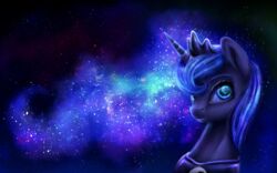  16:10 2015 9de-light6 blue_body blue_eyes blue_fur blue_hair bust_portrait cosmic_hair crown equid equine ethereal_hair female feral friendship_is_magic fur glowing hair hasbro headgear hi_res horn jewelry looking_at_viewer mammal my_little_pony mythological_creature mythological_equine mythology necklace portrait princess_luna_(mlp) pseudo_hair sky solo star unicorn wallpaper widescreen 