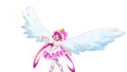  :d aino_megumi ballerina brooch cure_lovely female full_body happinesscharge_precure! heart heart_brooch highres jewelry large_wings long_hair magical_girl official_art oota_kazuhiro open_mouth outstretched_arms pantyhose pink_eyes pink_hair pink_skirt precure skirt smile solo sparkle spread_arms super_happiness_lovely tiara transparent_background twintails white_pantyhose wings wrist_cuffs 