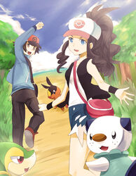  black_(pokemon) mijumaru oshawott pokabu pokemon pokemon_(game) pokemon_bw touko_(pokemon) touko_(pokemon) touya_(pokemon) tsutaaja 