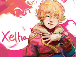  baten_kaitos blonde_hair blonde_hair bracelet jewelry smile xelha 