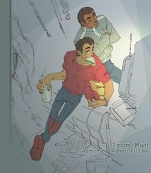  (pixiv 1659283) 2boys dark_skin iron_man iron_man_armored_adventures james_rhodes marvel multiple_boys tony_stark 